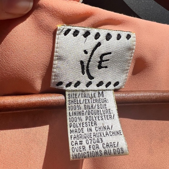 Y2K i e Orange Floral Silk Tunic Fairy Feminine Chiffon Ruffle Top Medium - Picture 6 of 13